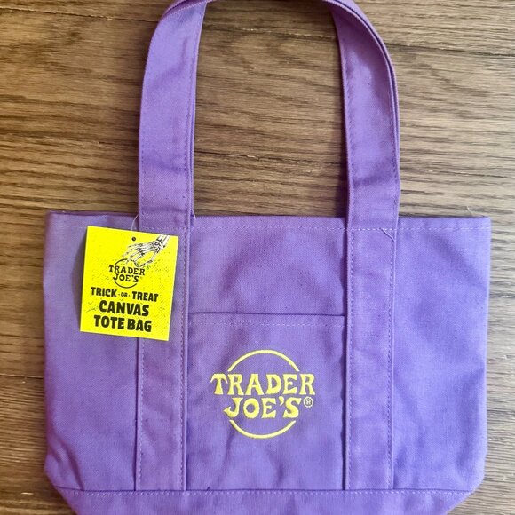 Trader Joe’s Mini Canvas Trick-or-Treat Tote (Purple) - Picture 2 of 2